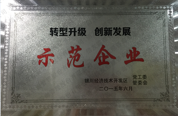 新闻名称：转型升级创新发展示范企业
添加日期：2019-01-14 10:13:27
浏览次数：2771
